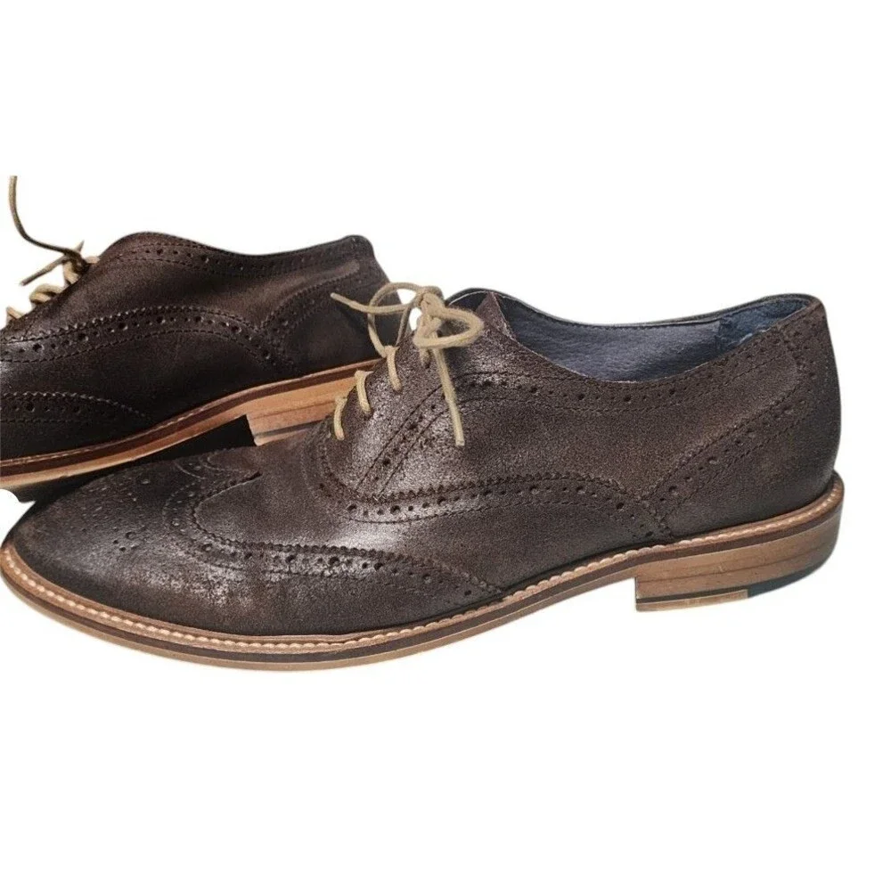 Gordon Rush Emory Wingtip Oxford Brogue Detailing Size 10 Brown